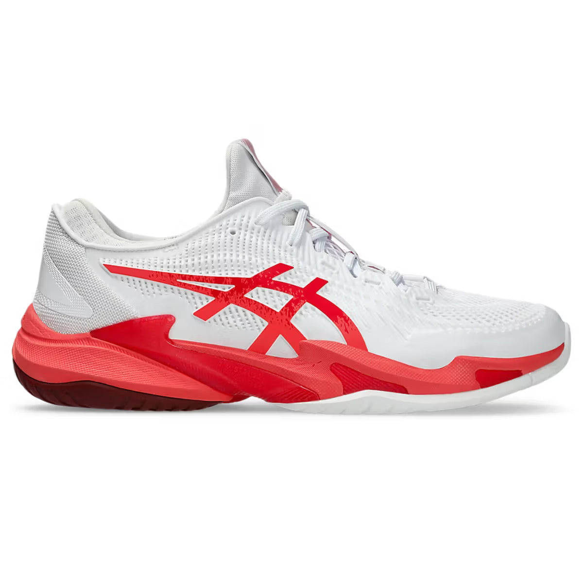 Asics Court FF Novak Tennis Shoes (White/Electric Red)