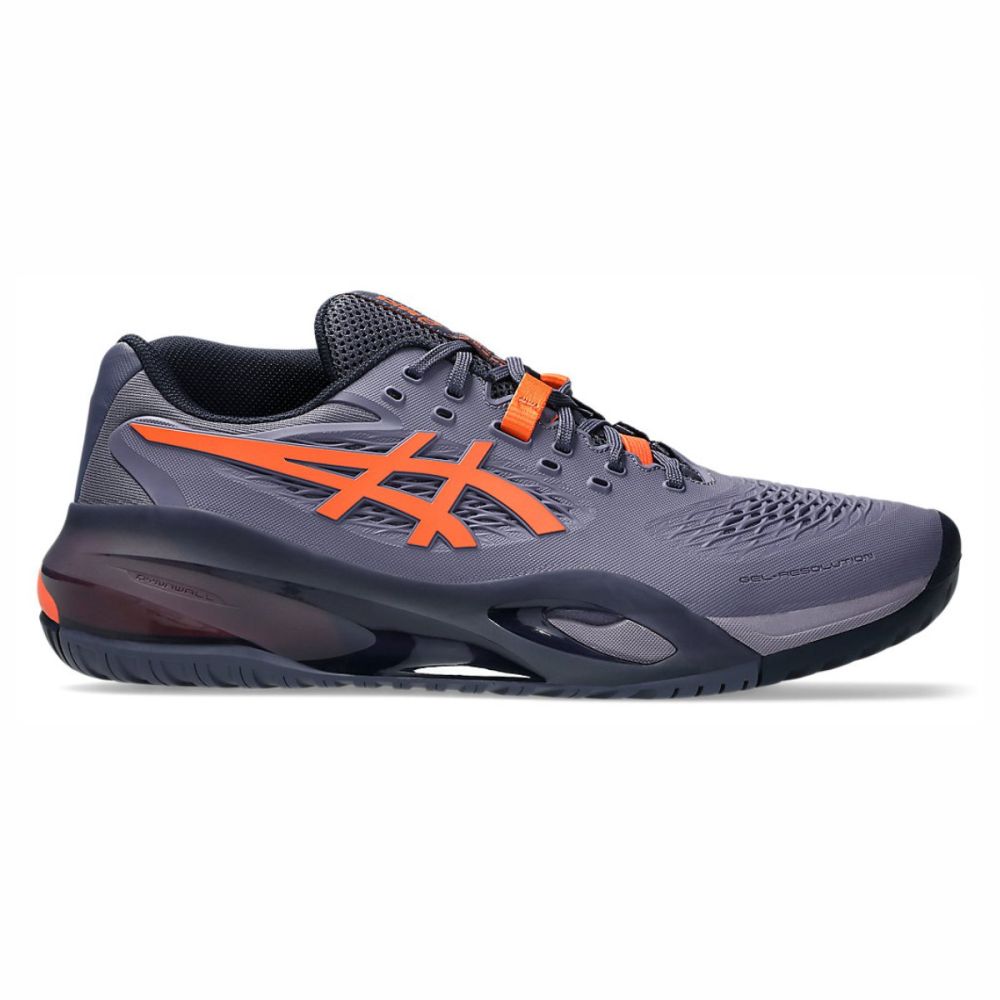 Asics Gel Resolution X Tennis Shoes (Greyish Purple/Nova Orange)