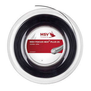 MSV Focus Hex Plus 25 Tennis String Reel 1.25MM - Black