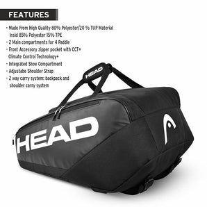 HEAD Pro Pickleball Bag M (Black/White)