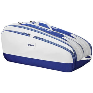 Wilson US Open Tour 12 Racquet Bag (White/Blue)