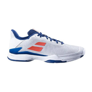 Babolat Jet Tere All Court Men's Tennis Shoes - White and Estate Blue