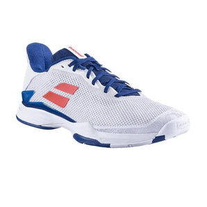 Babolat Jet Tere All Court Men's Tennis Shoes - White and Estate Blue