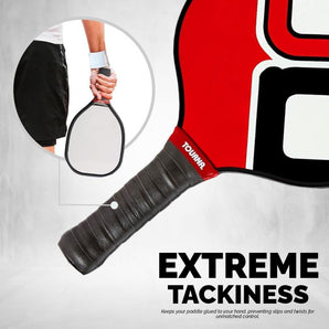 TOURNA Mega Tac Pickleball Overgrip (10 Pack, Black)