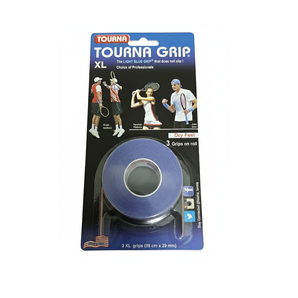 Tourna Dry Feel Overgrip XL (3 Grips on Roll, Blue)