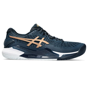 Asics Gel Resolution 9 Tennis Shoes (French Blue/Pure Gold)