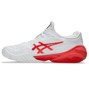Asics Court FF 3 Novak Tennis Shoes (White/Electric Red)