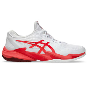 Asics Court FF 3 Novak Tennis Shoes (White/Electric Red)