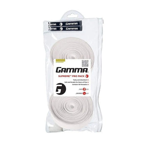 Gamma Supreme Pro Overgrip (30 Pcs, White)