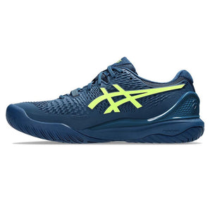 Asics Gel Resolution 9 Tennis Shoes (Mako Blue/Safety Yellow)