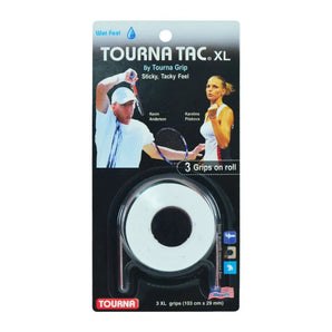 TOURNA Tac Overgrip Grip XL (3 Grips, White)