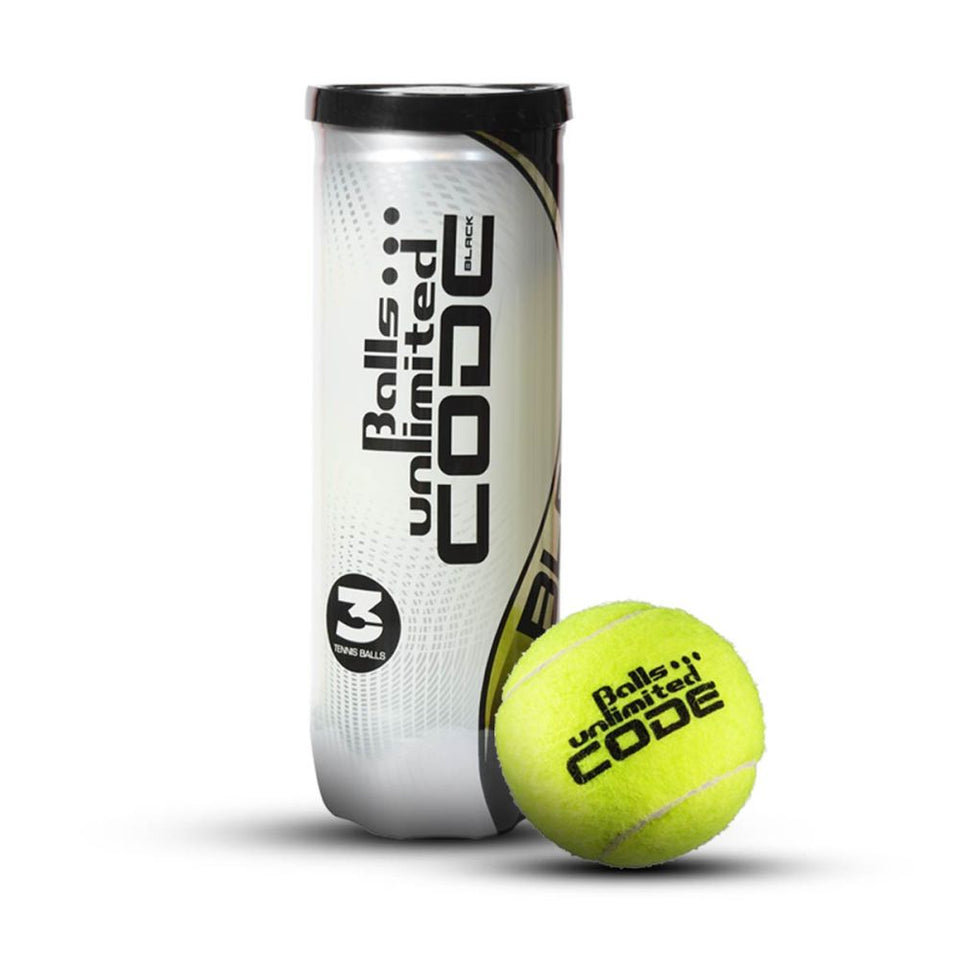 Balls Unlimited Code Black Tennis Ball Can (3 Balls) NOAH SPORTS PVT LTD.
