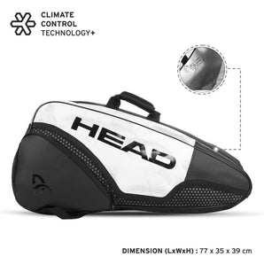 Head Djokovic 9R Super Combi 2021 Kit Bag (White/Black)