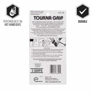 Tourna Dry Feel Overgrip (3 Grips on Roll, Blue)