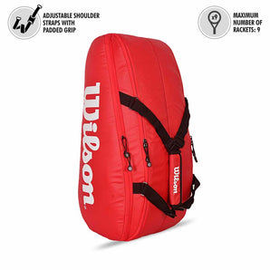 Wilson Tour 2 Compartment 9R Tennis Kit Bag (Red)
